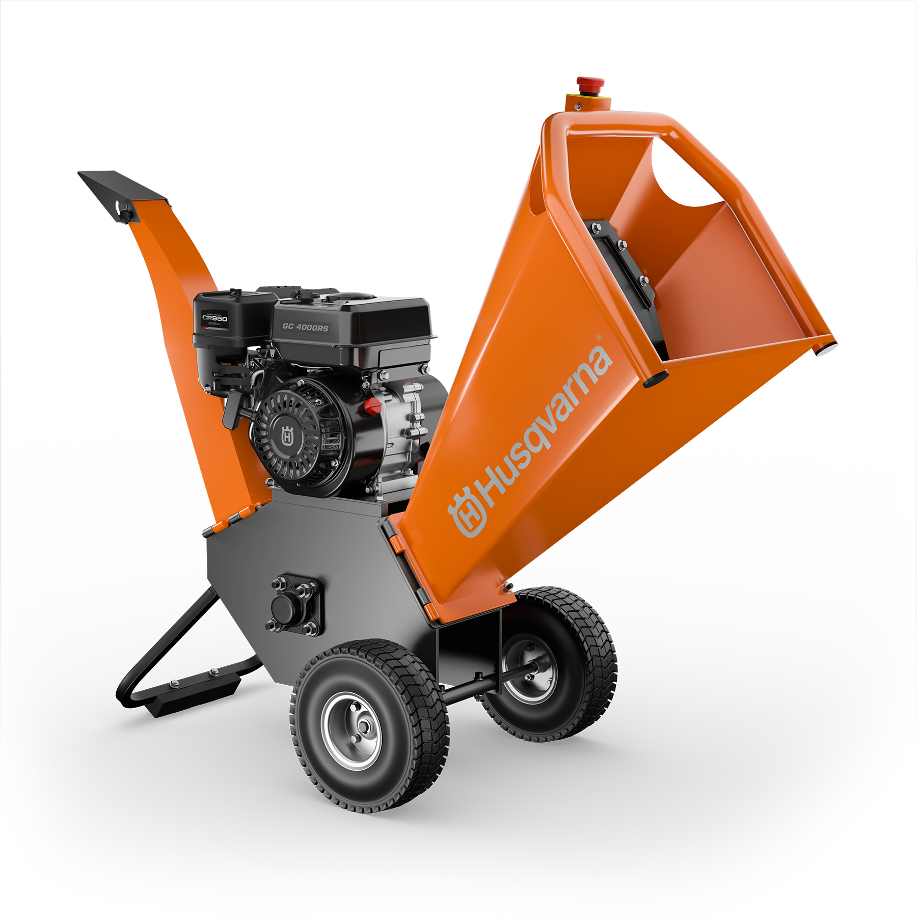 066005 Husqvarna wood chipper front angle view