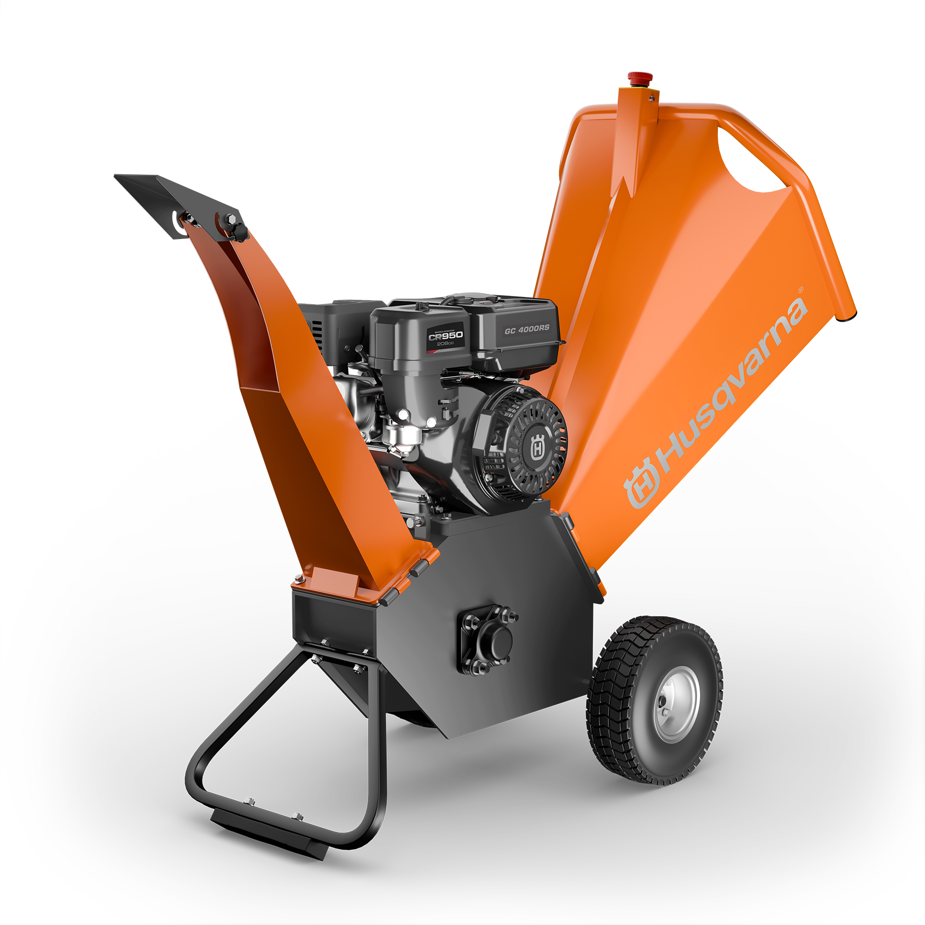 066005 Husqvarna wood chipper back angle view