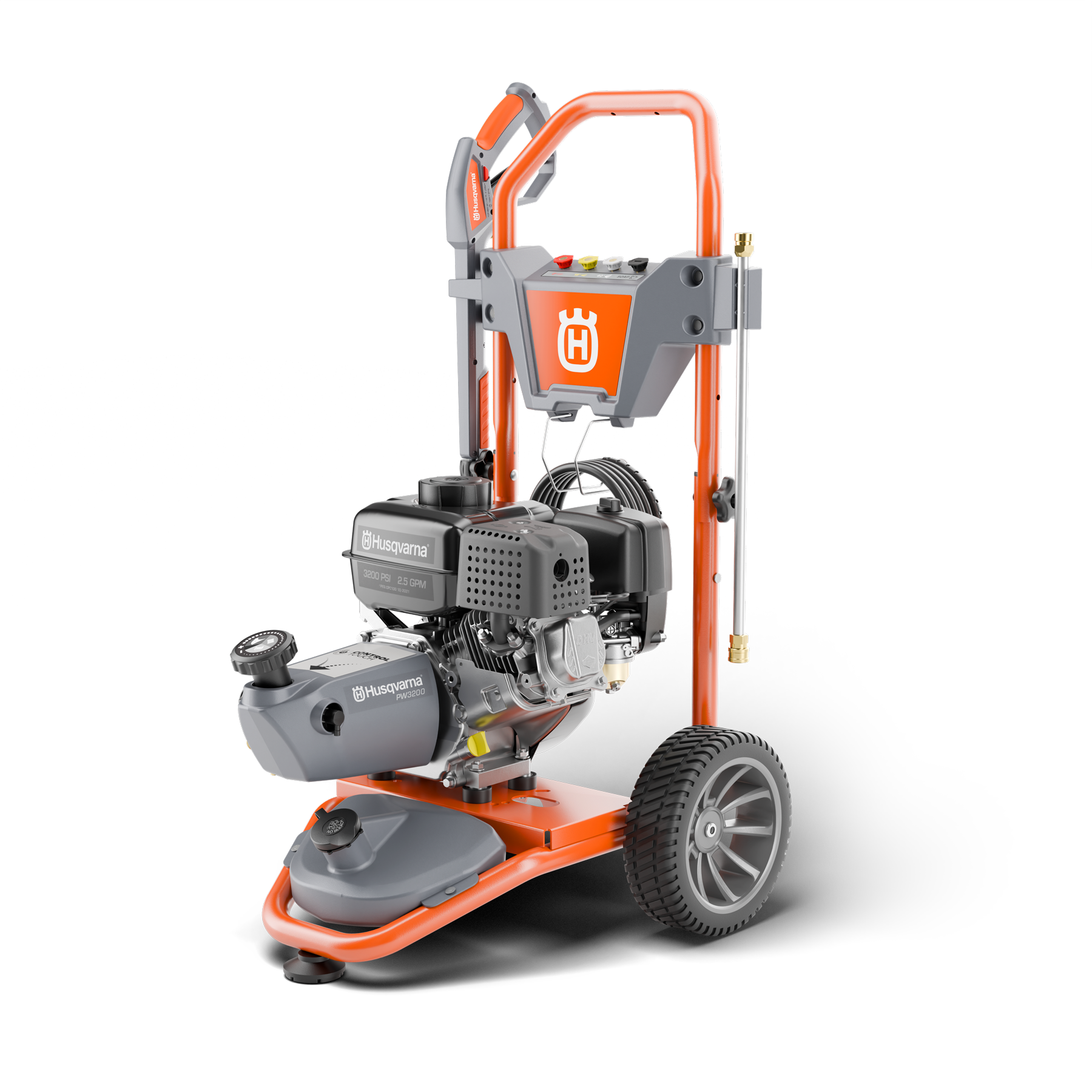 022010 Husqvarna pressure washer front angle view
