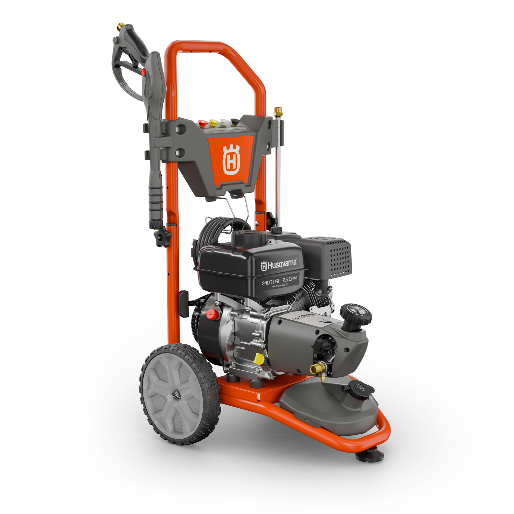 022054 Husqvarna pressure washer front angle view