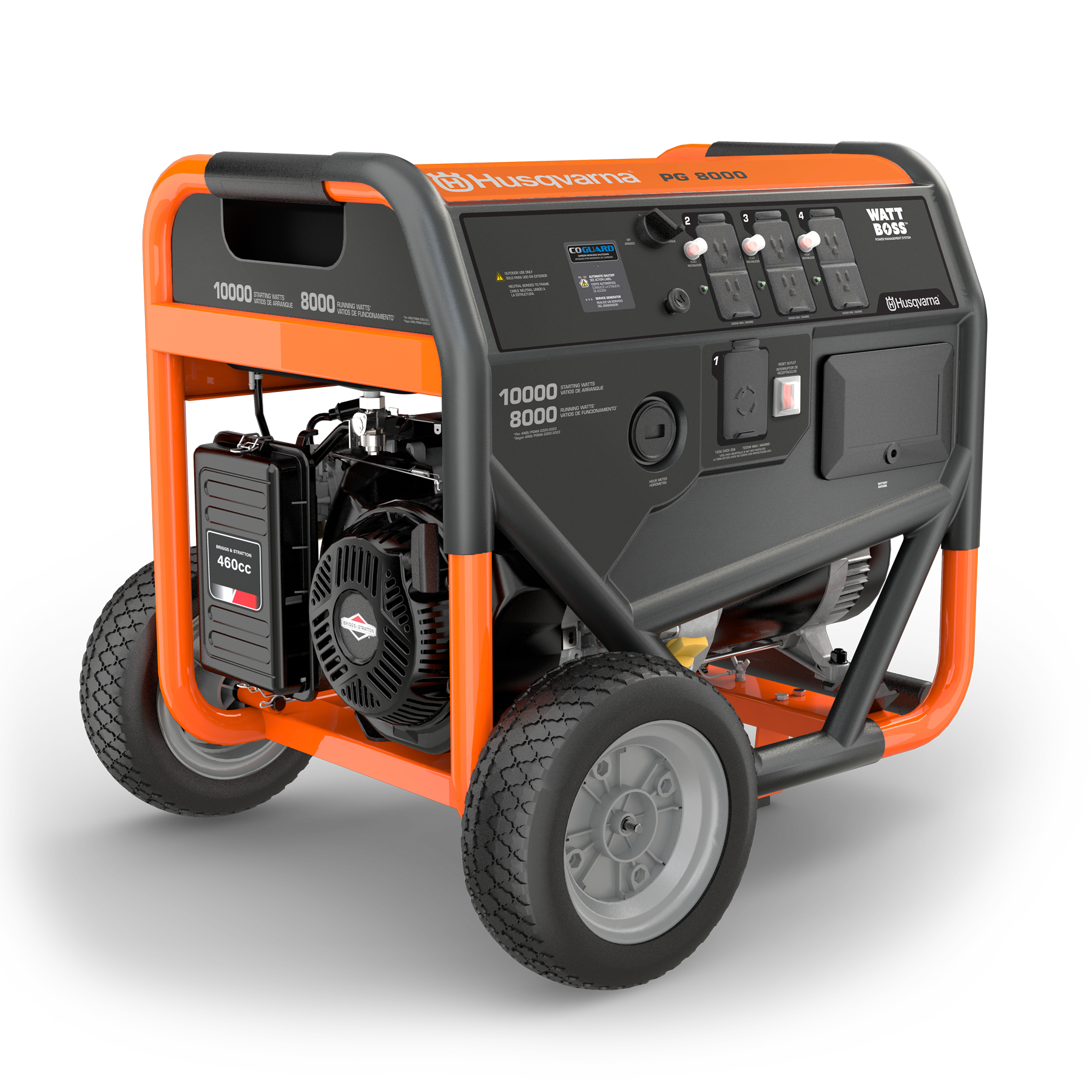 033027 Husqvarna inverter generator front angle view