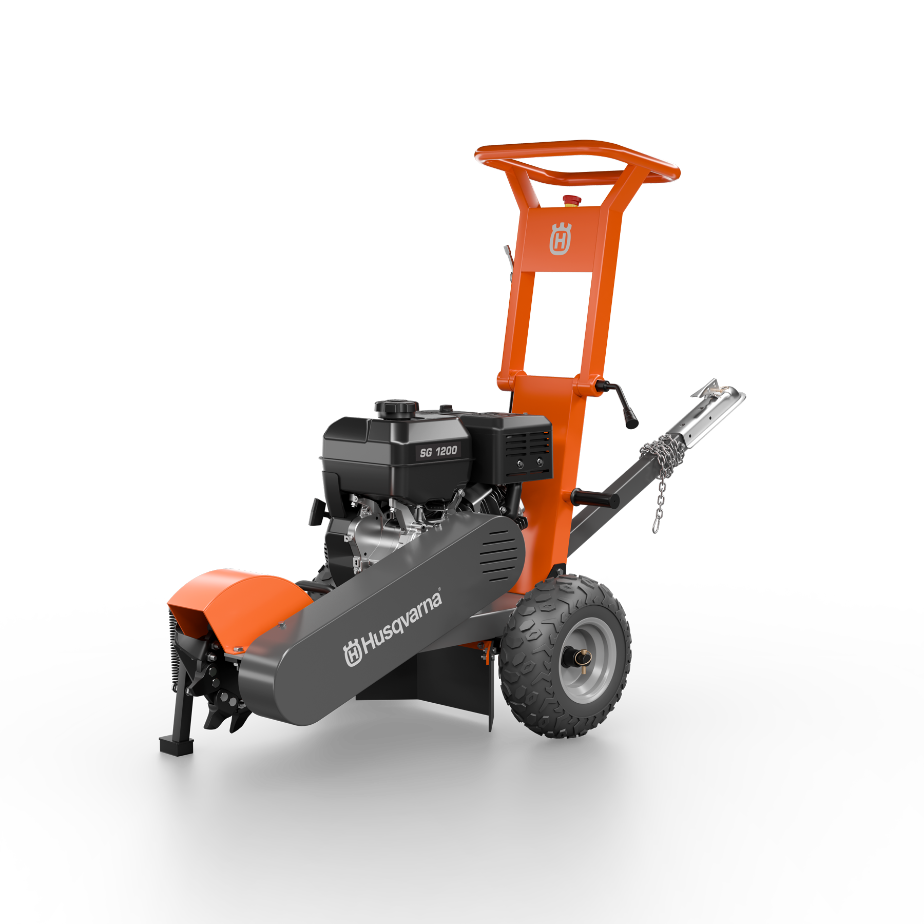 066007 Husqvarna stump grinder front angle view