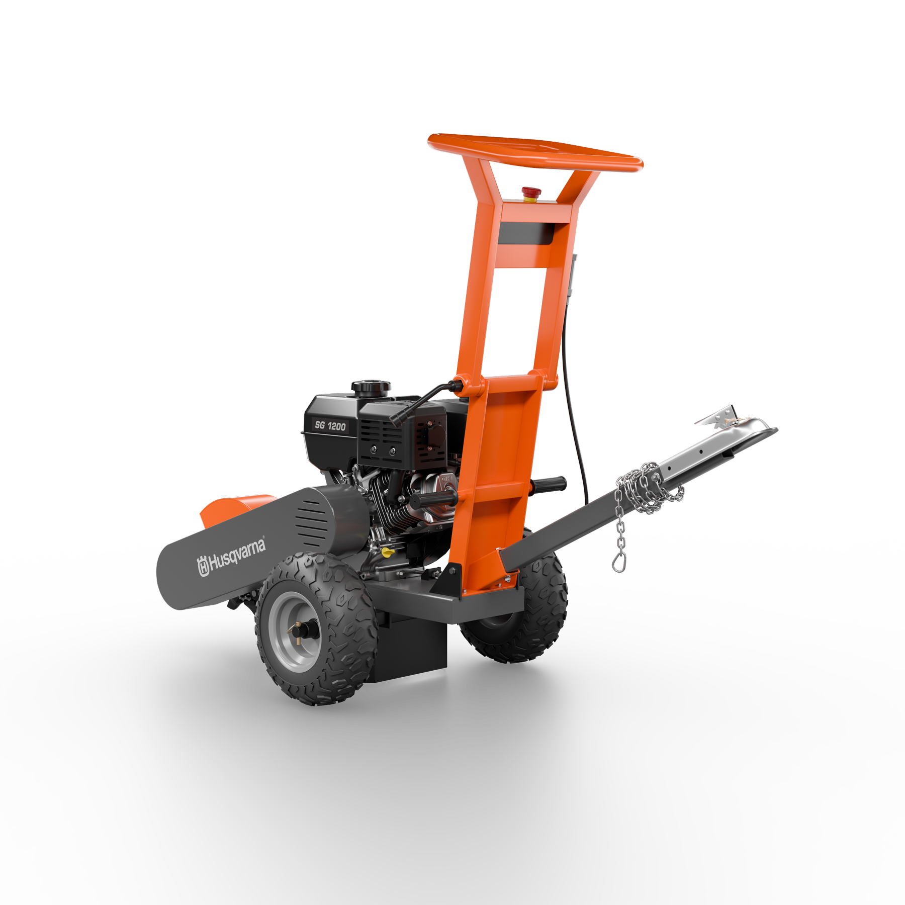066007 Husqvarna stump grinder back angle view